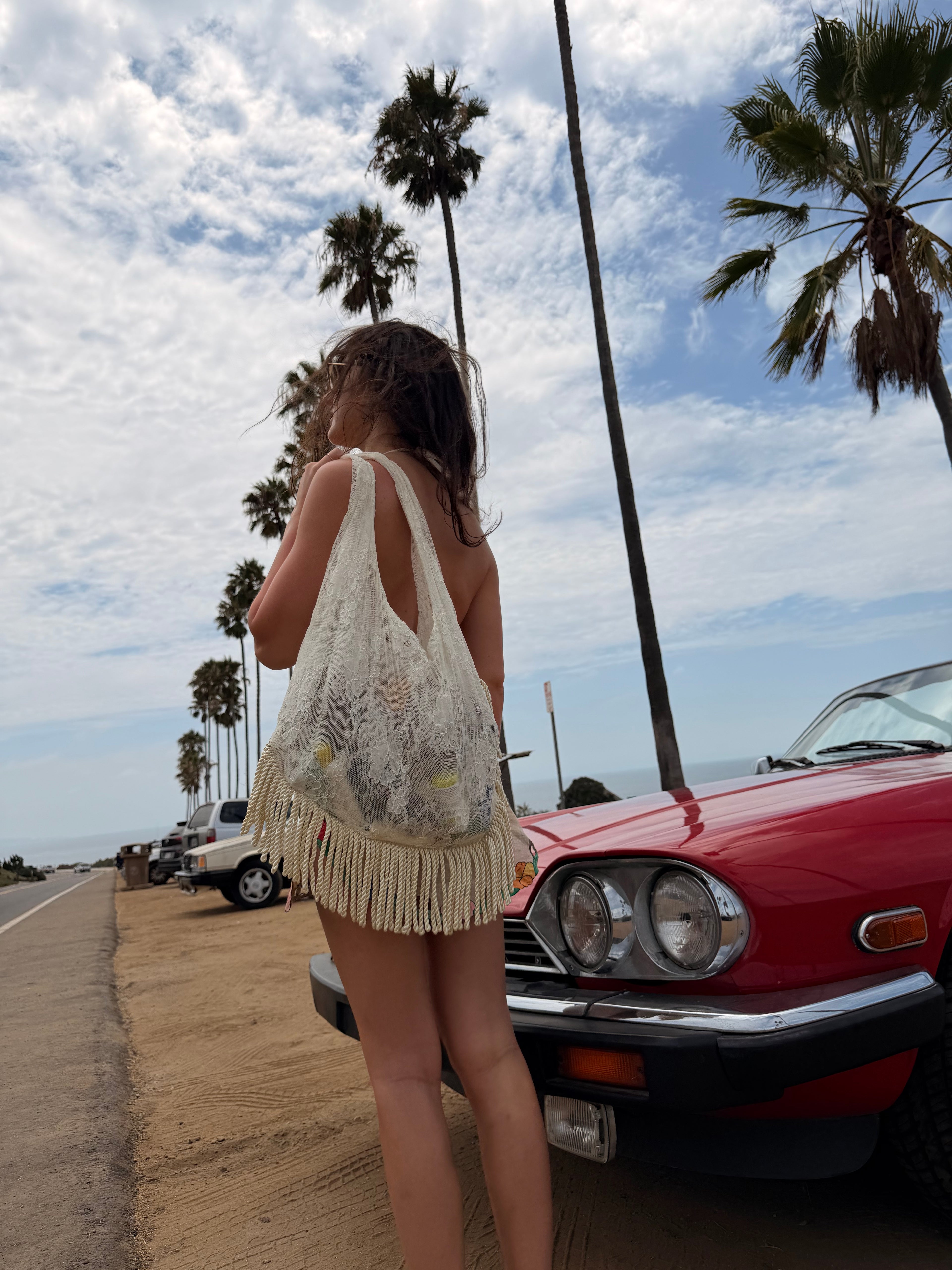 TF Lace Fringe Tote